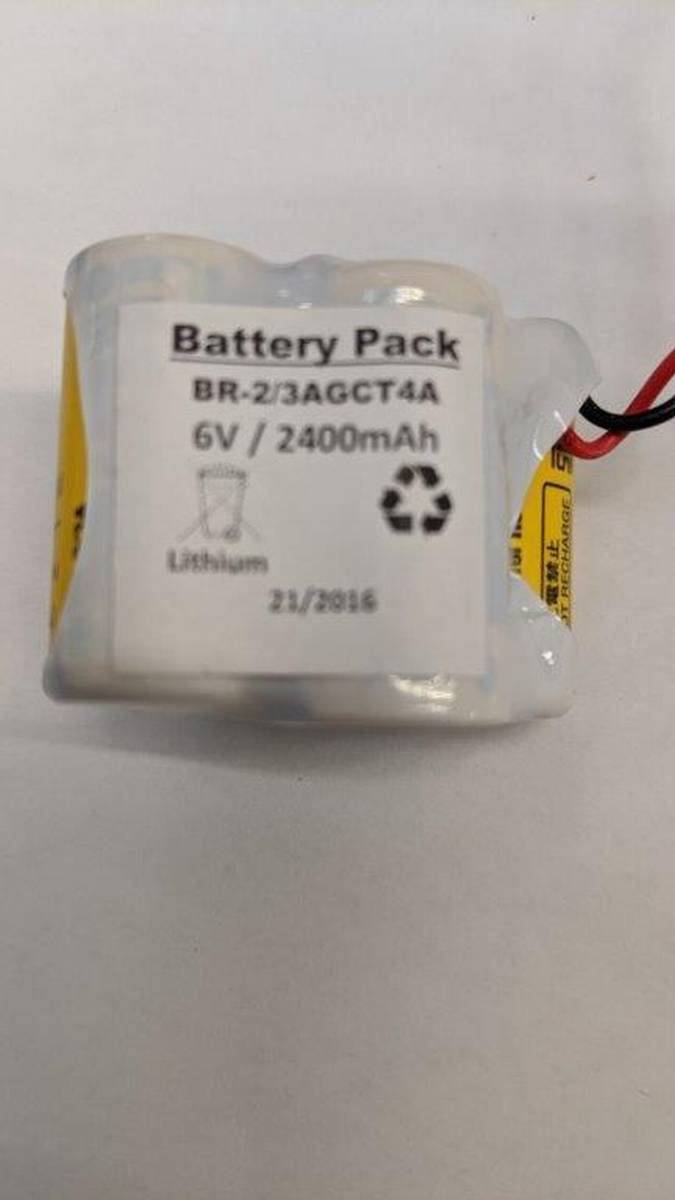 Pacco batteria al litio BR-2/3AGCT4A 6V 2400mAh F2x2 (sfalsati) + connettore JAE