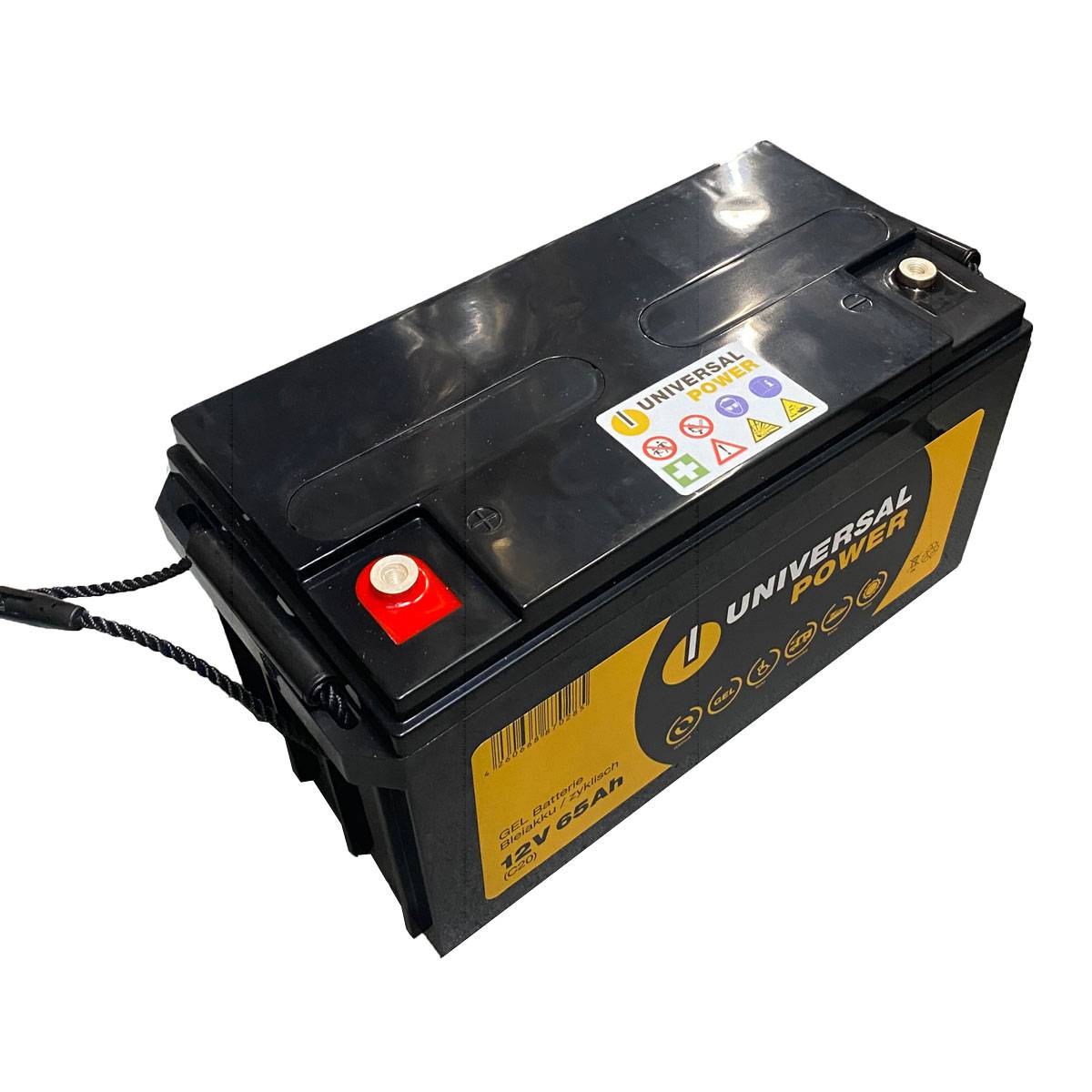 Universal Power UPG12-65 12V 65Ah (C20) Batteria Gel senza manutenzione, ciclica
