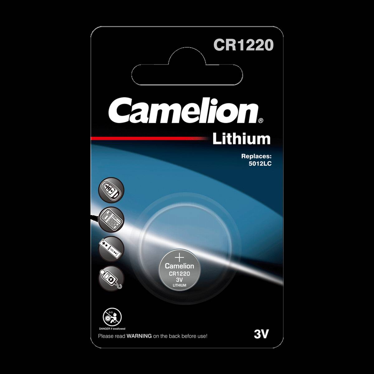 Camelion CR1220 pile a bottone al litio (blister da 1) UN3090 - SV188