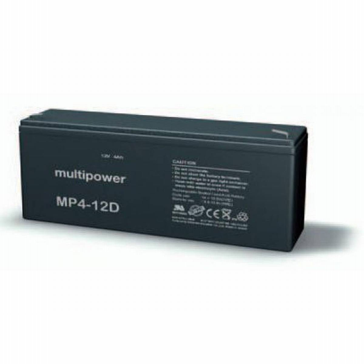 Multipower MP4-12D 12V 4Ah Lead-Acid Battery AGM