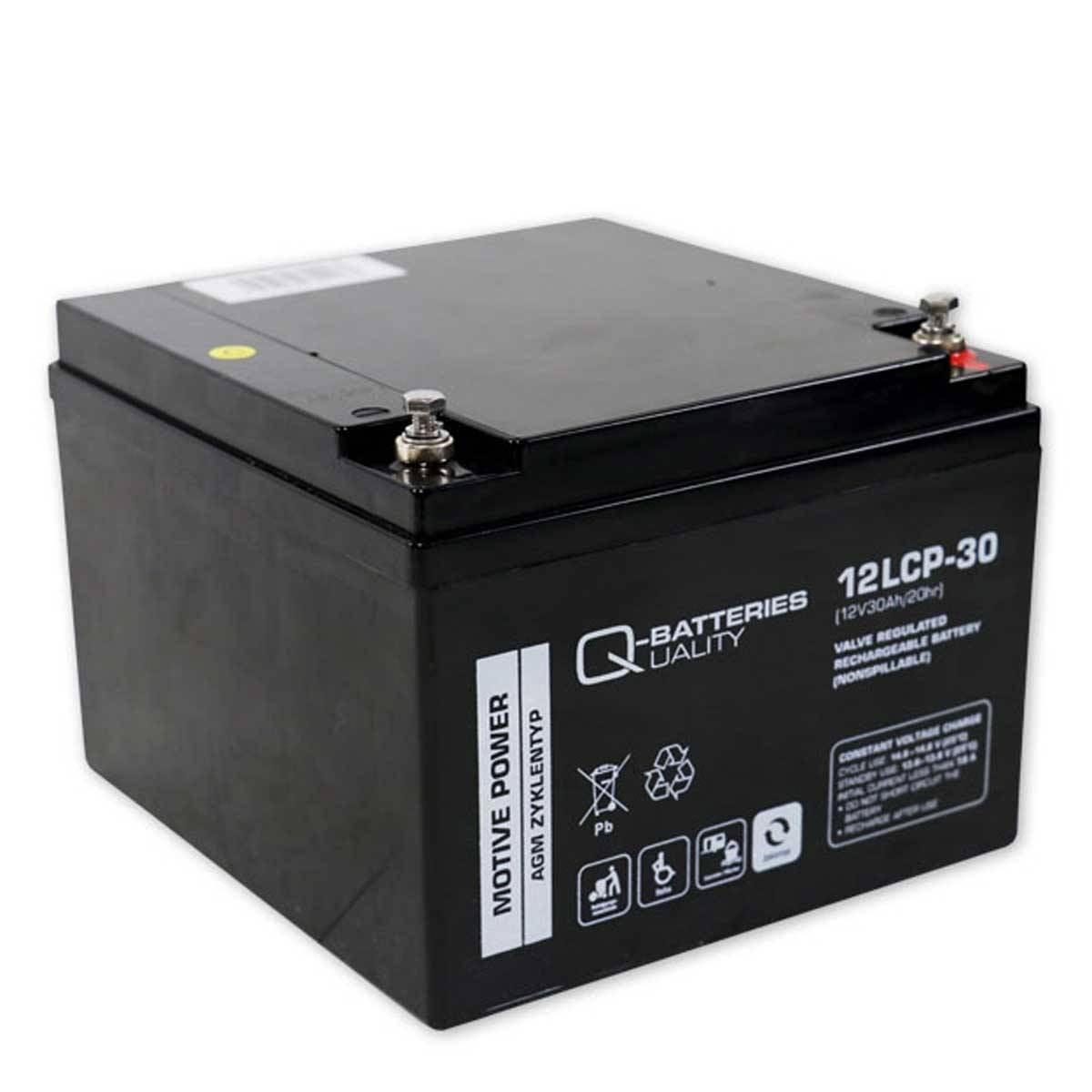 Q-Batterie 12LCP-30 12V 30Ah batteria al piombo tipo AGM - Deep Cycle