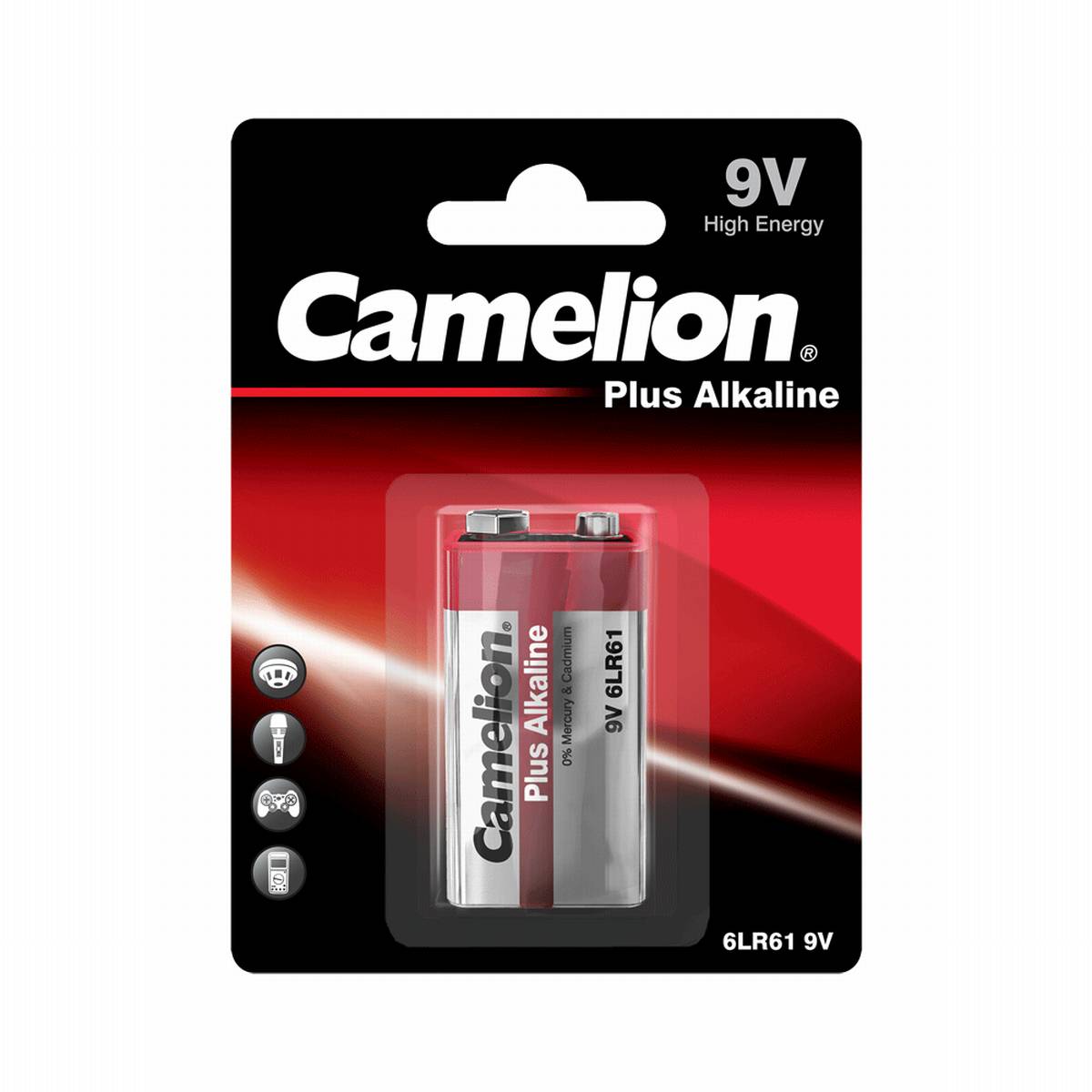 Camelion PLUS 6LR61 6LF22 9V batteria alcalina a blocco (blister da 1)