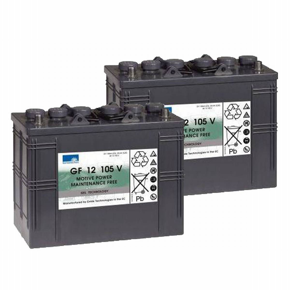 Batterie di ricambio per macchine di pulizia Kärcher Batteria al gel 24V 105Ah (2 pezzi)