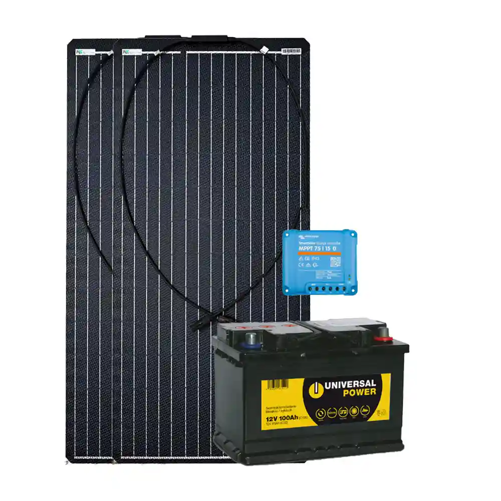 Kit pannelli solari camper a-TroniX 200W con batt