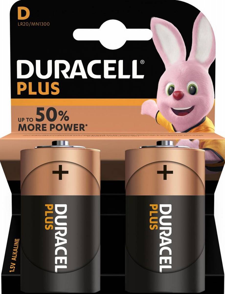 Duracell Plus LR20 Mono D Batteria Alcalina (Blister di 2)