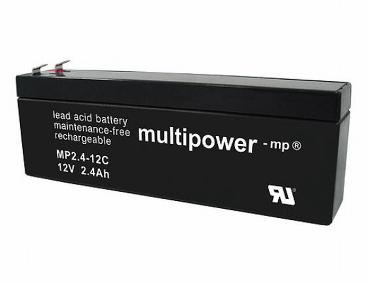 Multipower MP2,4-12C 12V 2,4Ah batteria al piombo AGM Cycle Type