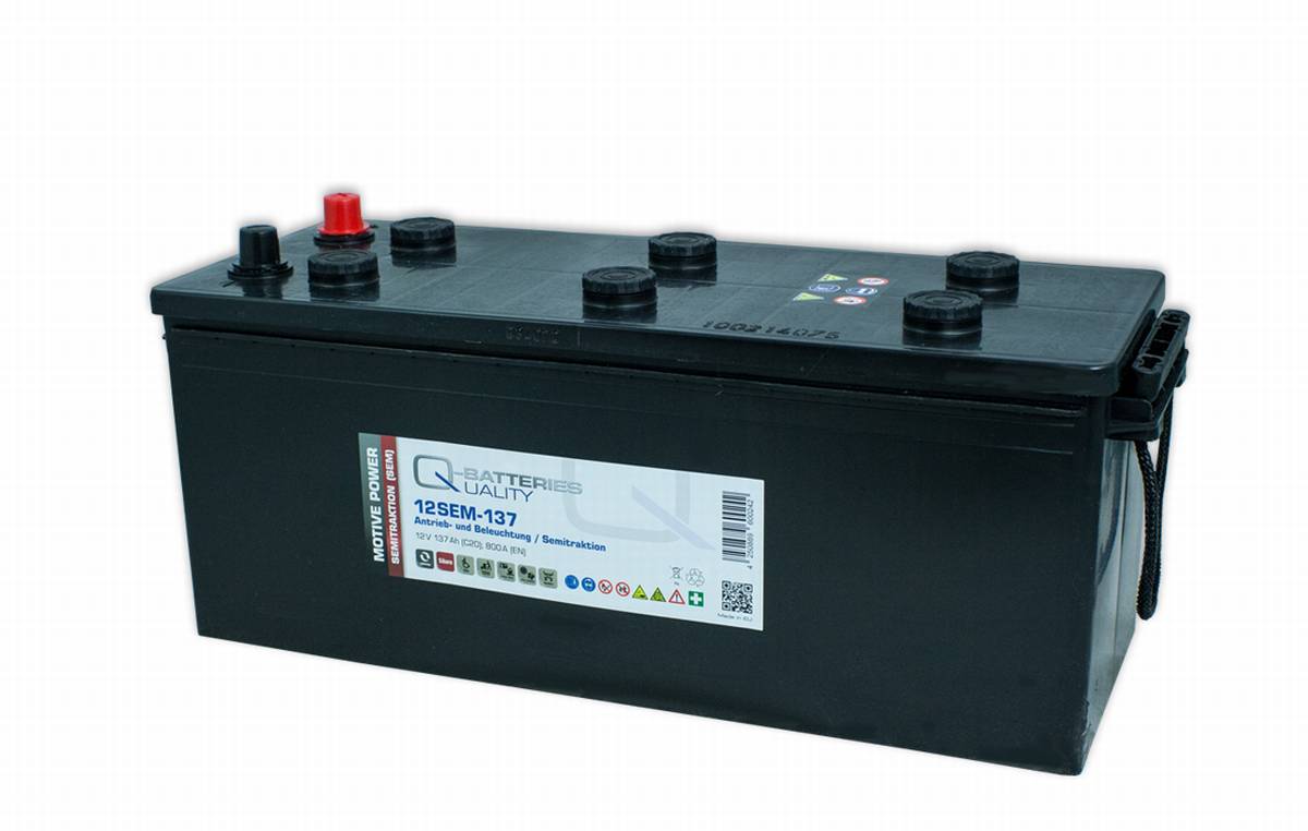 Q-Batteries 12SEM-137 12V 137Ah Batteria Semi-Trazione
