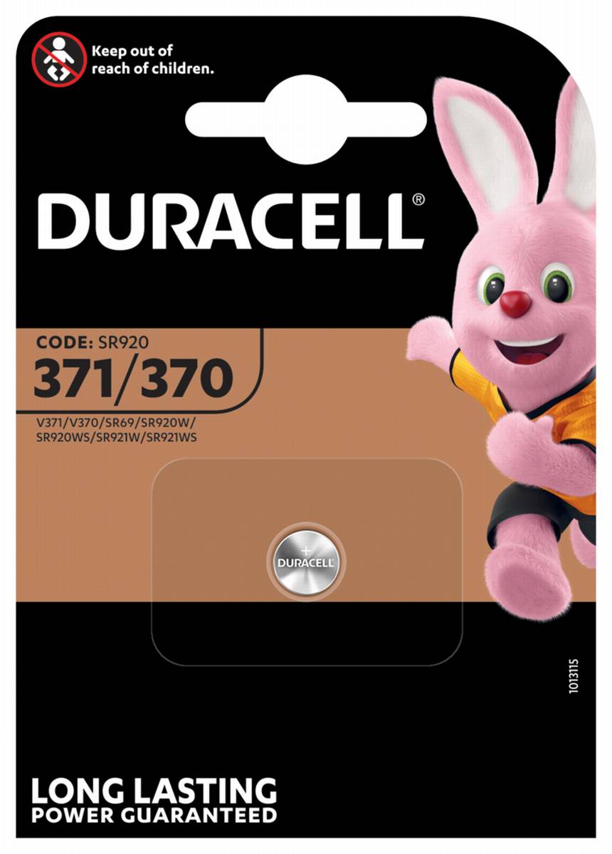 Duracell D 371/370 SR69 Watch Button Cell ossido d'argento 40mAh 1.55V (Blister da 1)