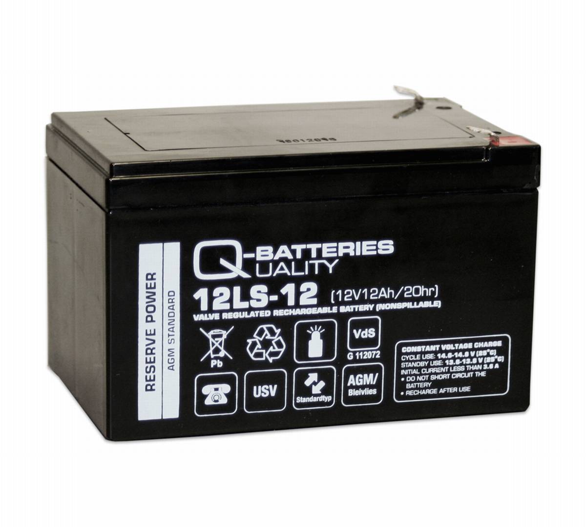 Batteria di ricambio per Panasonic LC-RA1215P1 12V 12Ah AGM