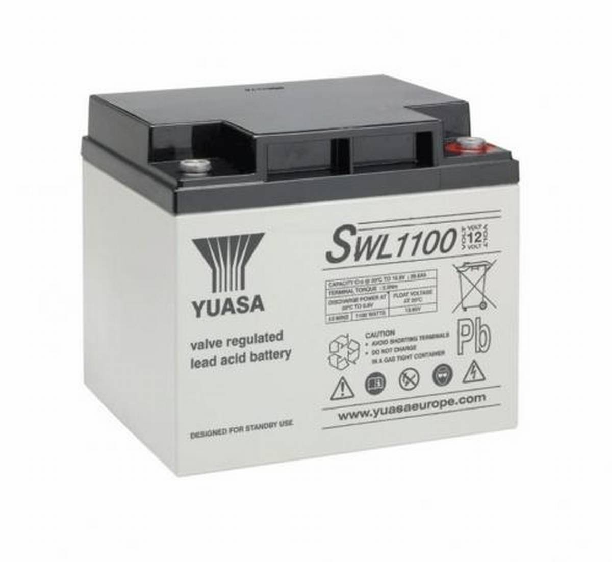 Yuasa SWL1100 39.6Ah (10h) con 1100 Watt 12V piombo batteria SWL serie AGM