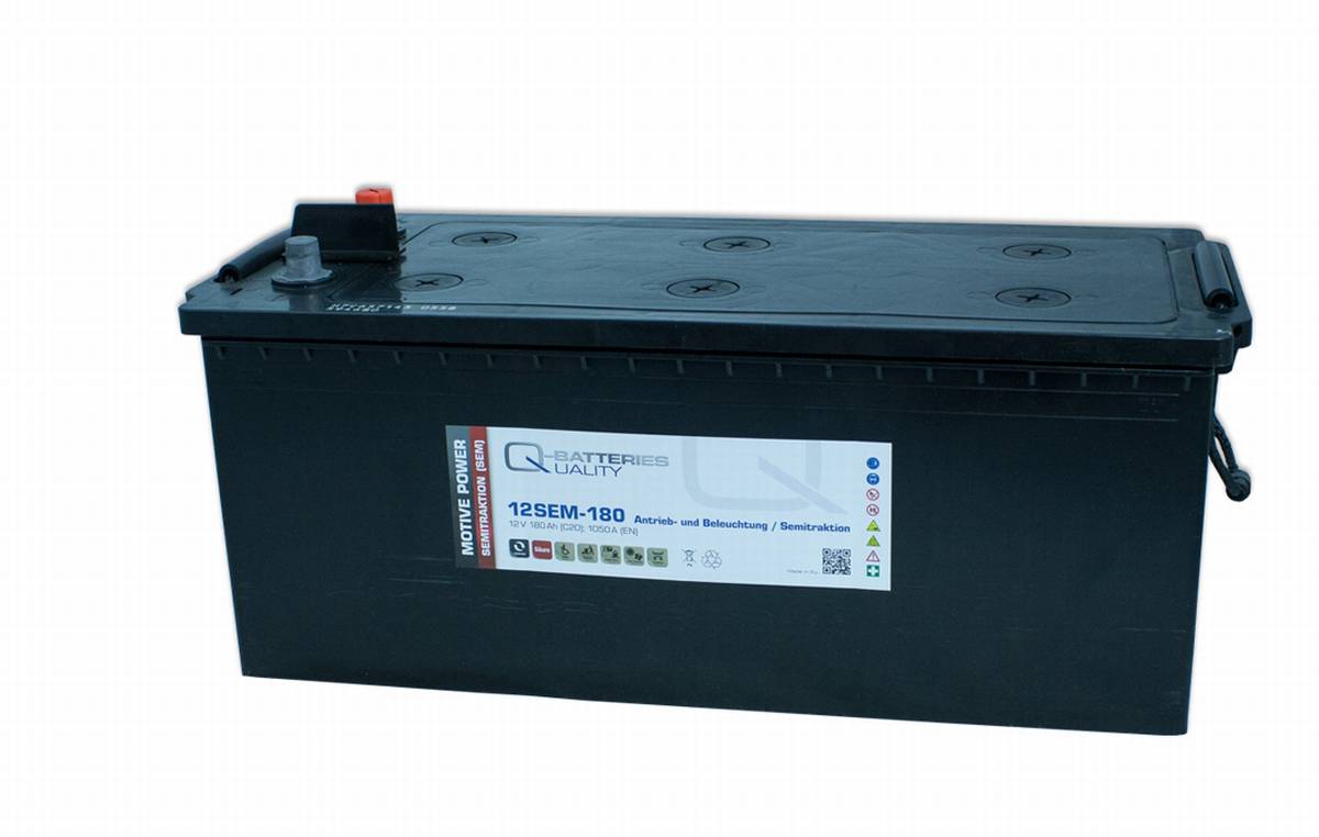 Q-Batteries 12SEM-180 12V 180Ah Batteria Semi-Trazione