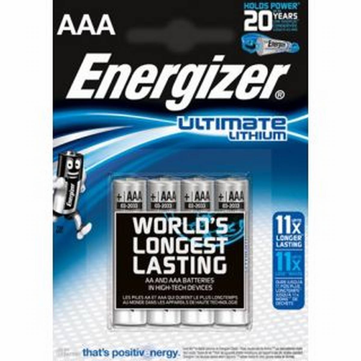 Energizer Ultimate Lithium L92 Micro AAA Battery (Blister di 4) UN3090 - SV188