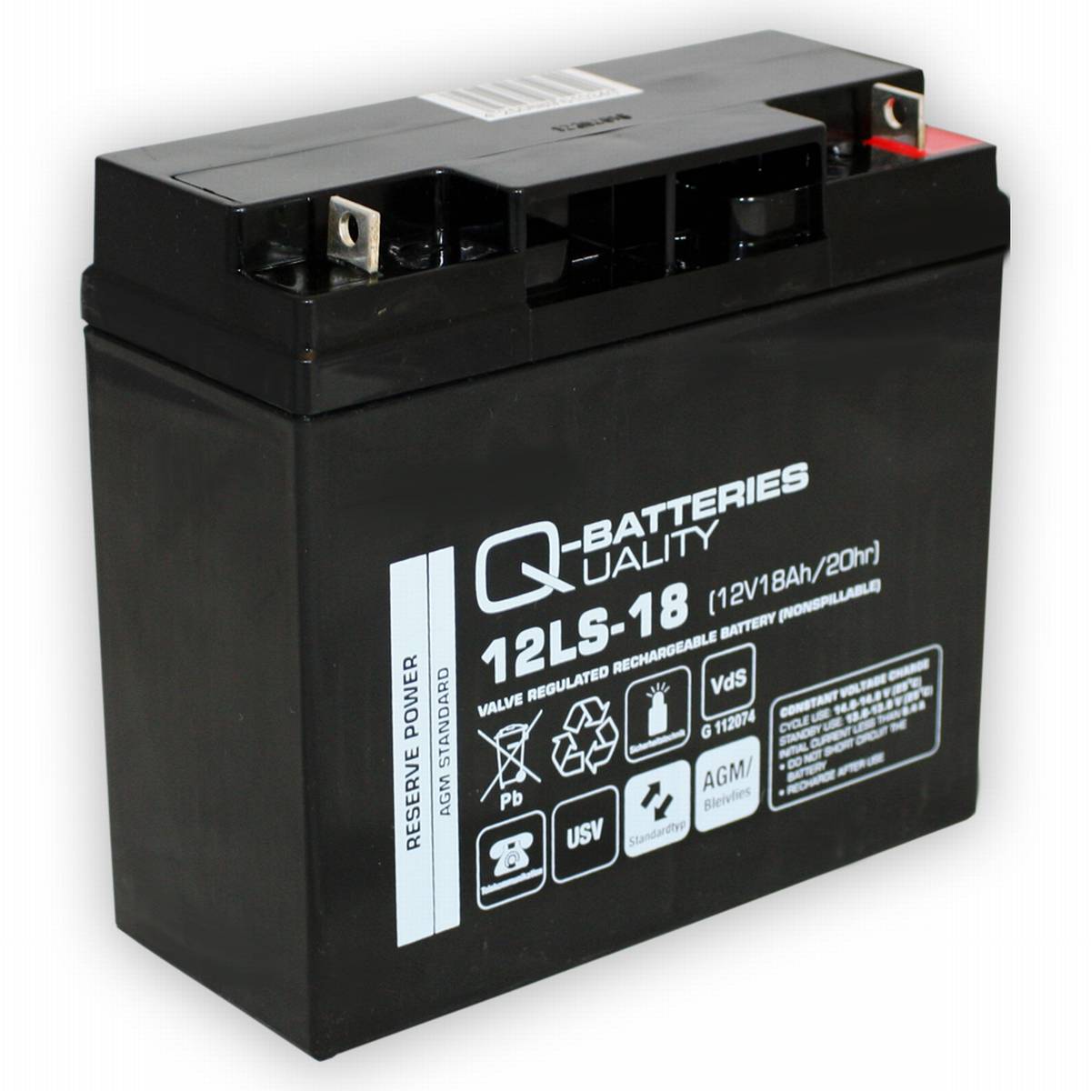 Q-Batterie 12LS-18 12V 18Ah batteria al piombo / AGM con VdS