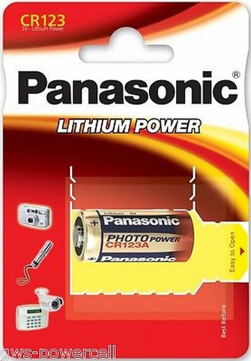 Batteria al litio Panasonic CR123A 3V Photo Power (Blister da 1) UN3090 - SV188