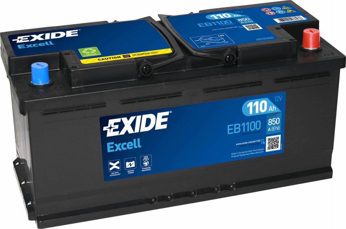 Batteria per auto Exide EB1100 Excell 12V 110Ah 850A
