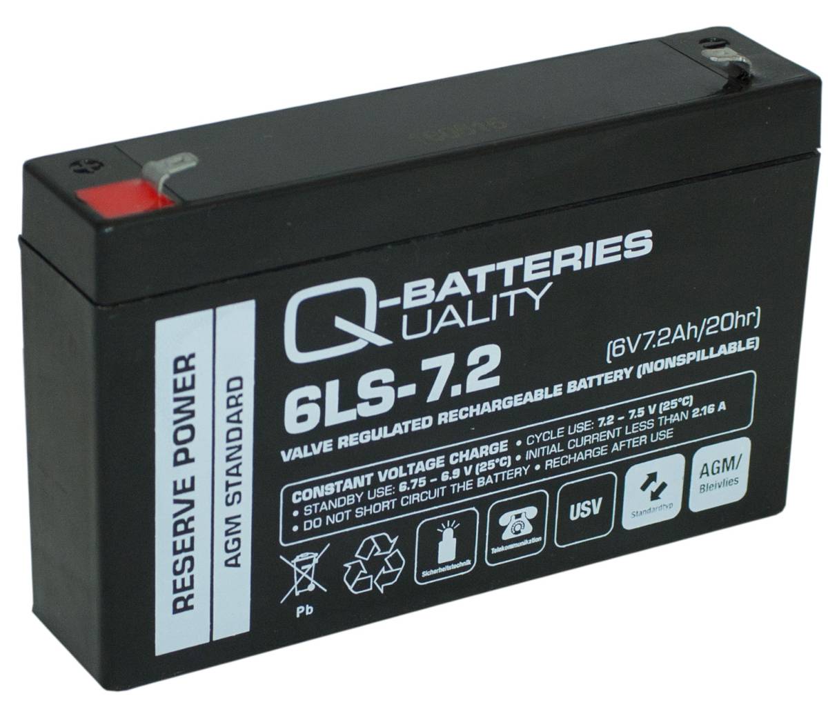 Batteria di ricambio per Panasonic LC-R067R2P 6V 7.2Ah AGM