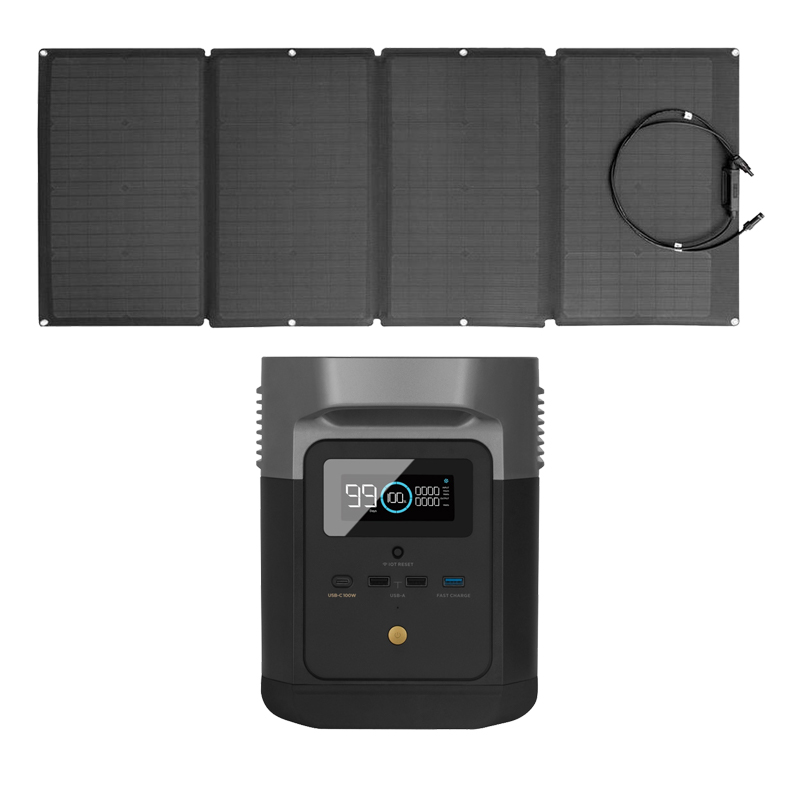 Kit EcoFlow Delta Mini gruppo elettrogeno portatile 882Wh con pannello solare 160W