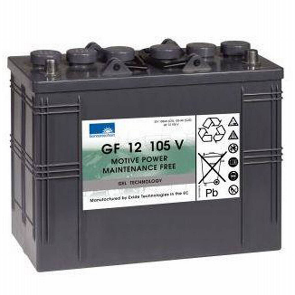 Batteria di ricambio per lavasciuga Nilfisk Floortec R 560 B Batteria Gel 12V 105Ah (C5)
